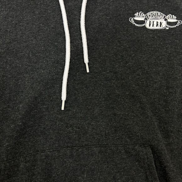 Friends Television Series Hoodie Womens Medium Gray Central Perk Menu Ladies - Picture 4 of 10